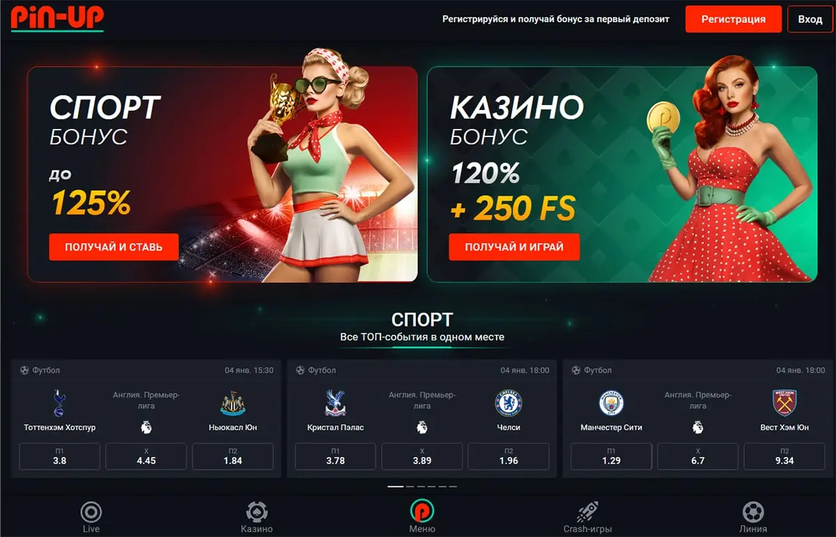 Официальный сайт Пинап и игровые возможности